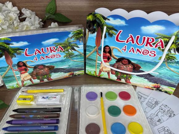 Estojo de Pintura 30 Peças + Sacola Personalizada Moana