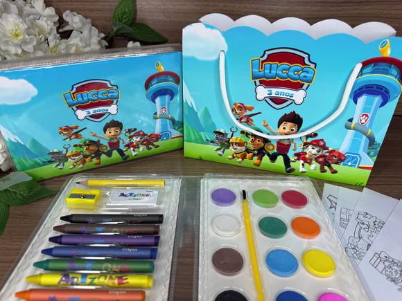 Estojo de Pintura 30 Peças + Sacola Personalizada Patrulha