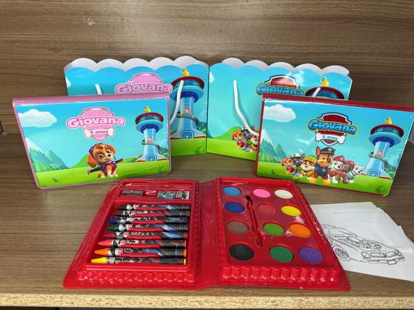 Estojo de Pintura 30 Peças + Sacola Personalizada Patrulha