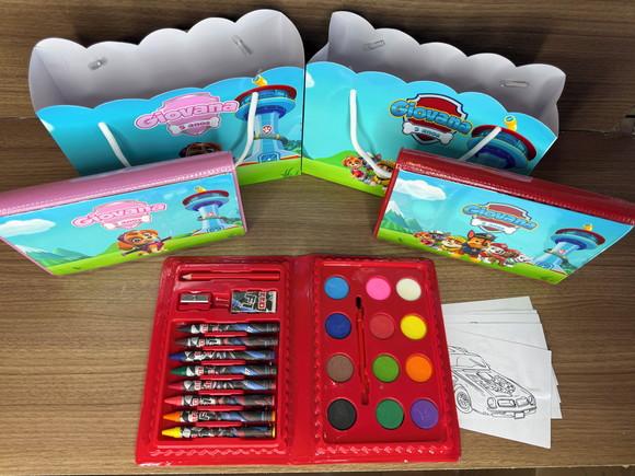 Estojo de Pintura 30 Peças + Sacola Personalizada Patrulha