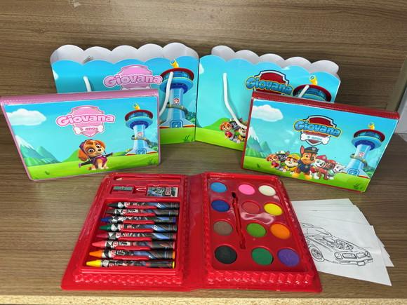 Estojo de Pintura 30 Peças + Sacola Personalizada Patrulha