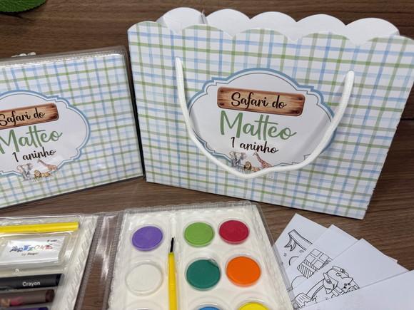 Estojo de Pintura 30 Peças + Sacola Personalizada Safari