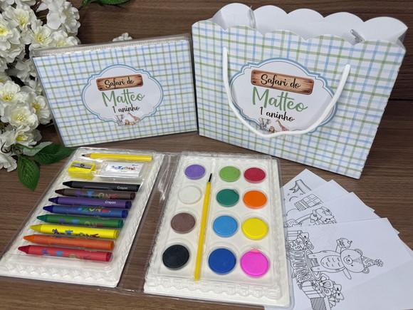 Estojo de Pintura 30 Peças + Sacola Personalizada Safari