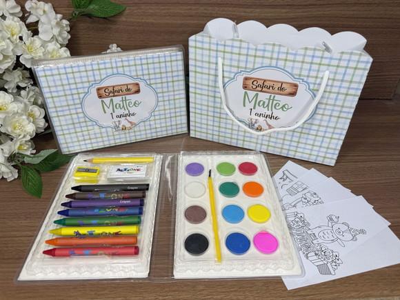 Estojo de Pintura 30 Peças + Sacola Personalizada Safari
