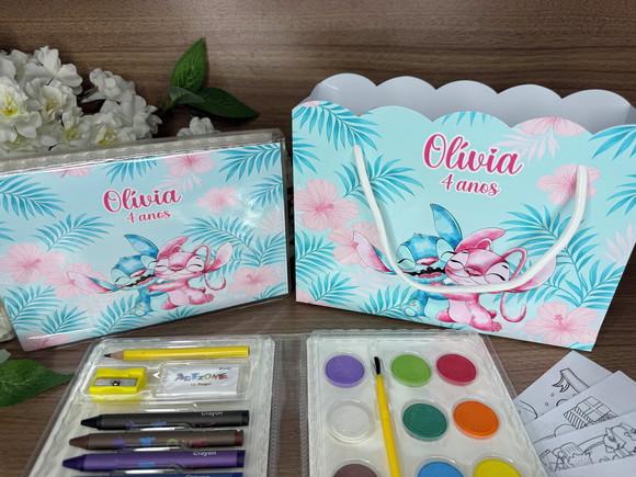 Estojo de Pintura 30 Peças + Sacola Personalizada Stitch
