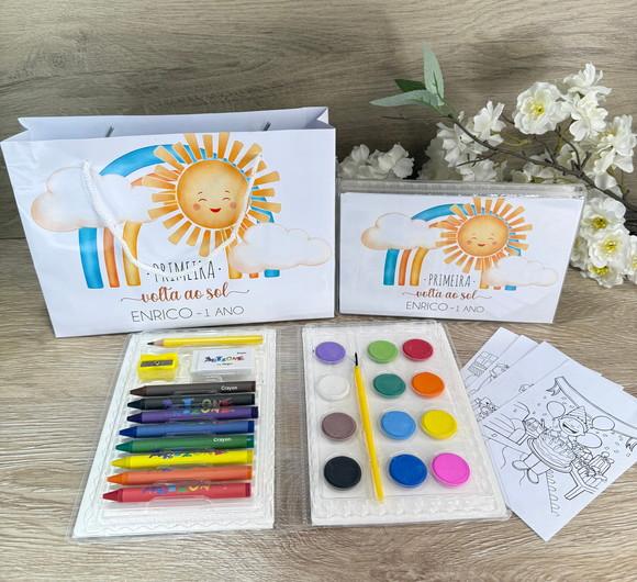 Estojo de Pintura 30 Peças + Sacola Primeira Volta ao Sol