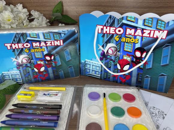 Estojo de Pintura 30 Peças + Sacola Personalizada Spidey