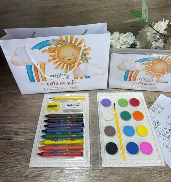Estojo de Pintura 30 Peças + Sacola Primeira Volta ao Sol