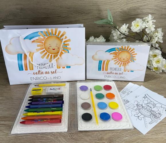 Estojo de Pintura 30 Peças + Sacola Primeira Volta ao Sol