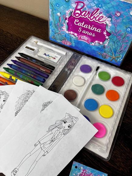 Estojo de Pintura 30 Peças Barbie