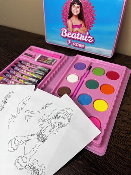 Estojo de Pintura 30 Peças Barbie