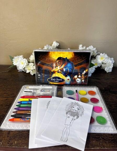 Estojo de Pintura 30 Peças Bela e a Fera