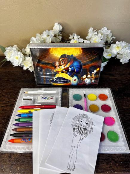 Estojo de Pintura 30 Peças Bela e a Fera