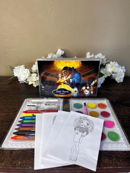 Estojo de Pintura 30 Peças Bela e a Fera
