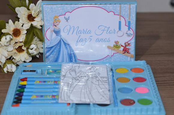 Estojo de Pintura 30 Peças Cinderela