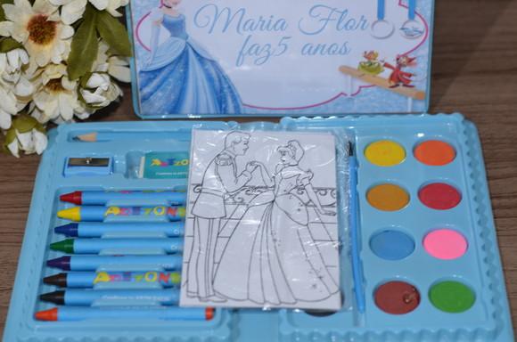 Estojo de Pintura 30 Peças Cinderela