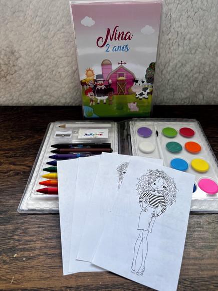 Estojo de Pintura 30 Peças Fazendinha