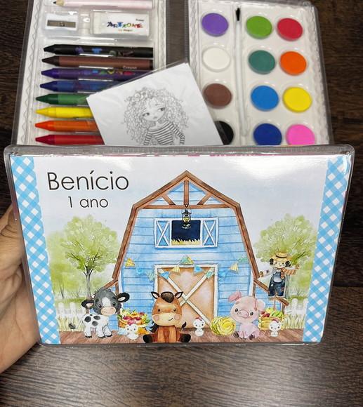 Estojo de Pintura 30 Peças Fazendinha