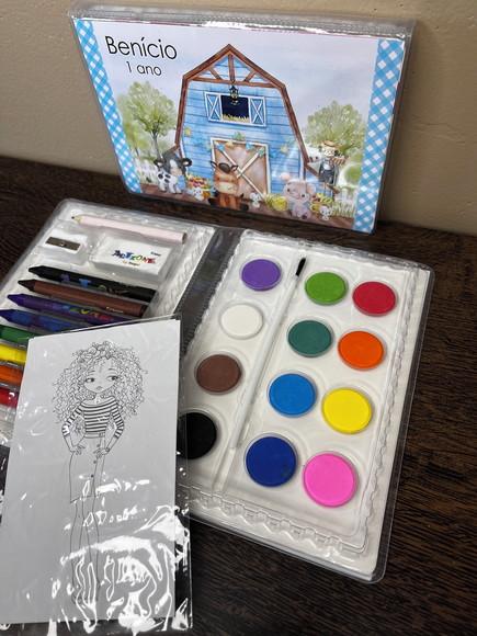Estojo de Pintura 30 Peças Fazendinha