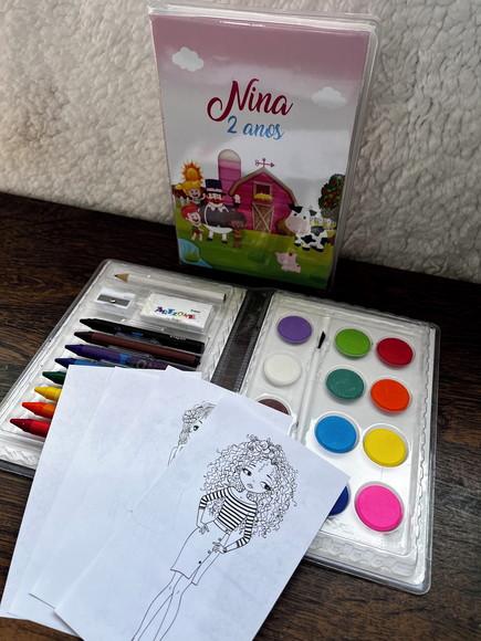 Estojo de Pintura 30 Peças Fazendinha