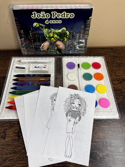 Estojo de Pintura 30 Peças Hulk