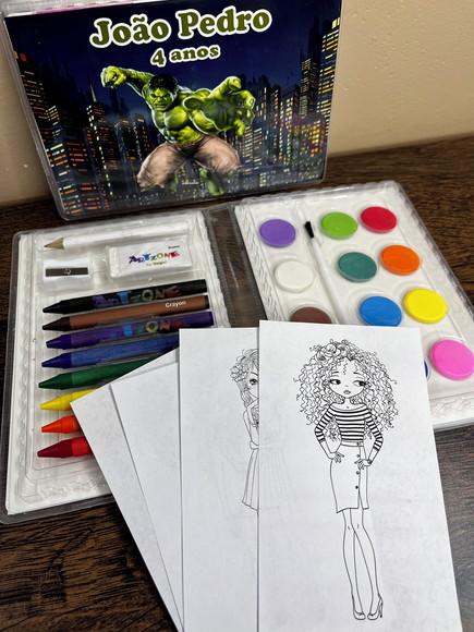 Estojo de Pintura 30 Peças Hulk