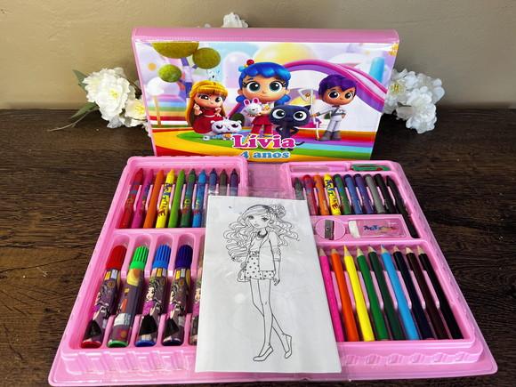 Estojo de Pintura Personalizado Luxo 48 Peças Vera e o Reino