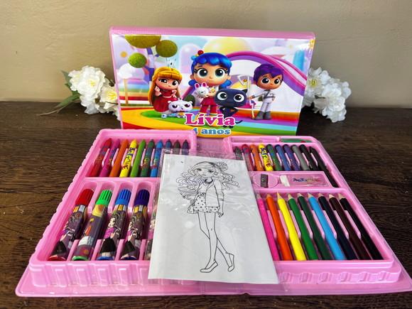 Estojo de Pintura Personalizado Luxo 48 Peças Vera e o Reino