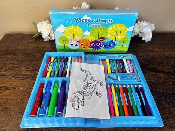 Estojo de Pintura Personalizado Luxo 50 Peças Bolofofos