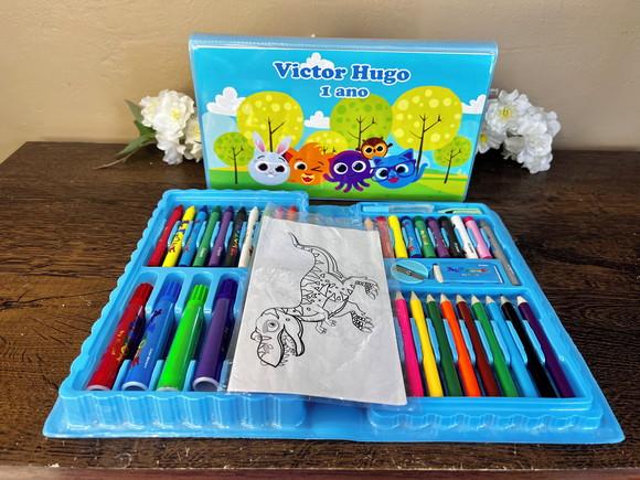 Estojo de Pintura Personalizado Luxo 50 Peças Bolofofos
