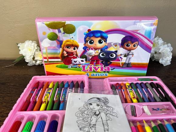 Estojo de Pintura Personalizado Luxo 48 Peças Vera e o Reino