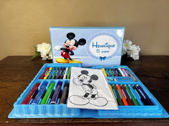 Estojo de Pintura Personalizado Luxo 50 Peças Mickey*