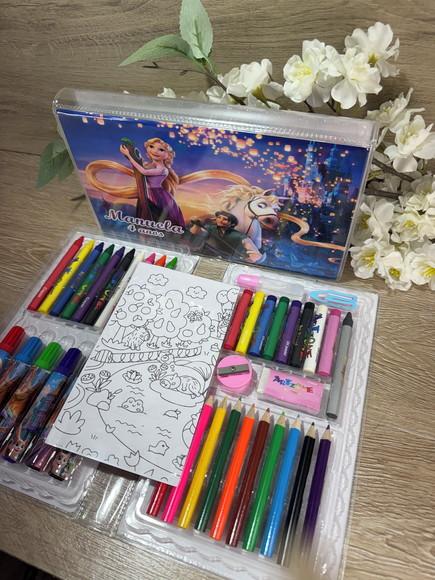 Estojo de Pintura Personalizado Luxo 50 Peças Rapunzel