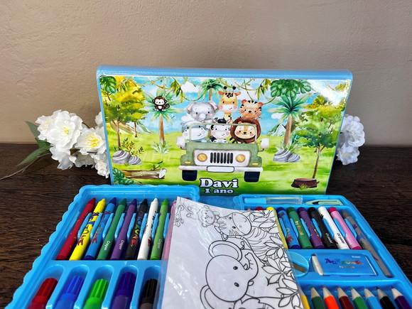 Estojo de Pintura Personalizado Luxo 50 Peças Safari