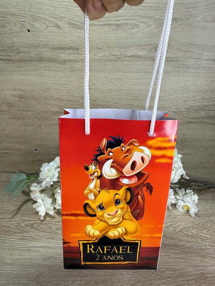 Kit Colorir / Kit Diversão com Sacola Personalizada Rei Leão