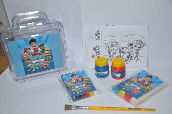 Kit Colorir na Maleta Acrilica Patrulha Canina