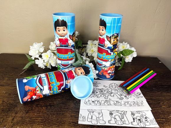 Kit Colorir no Tubo Personalizado Patrulha Canina