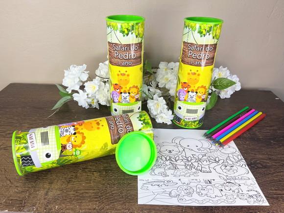 Kit Colorir no Tubo Personalizado Safari