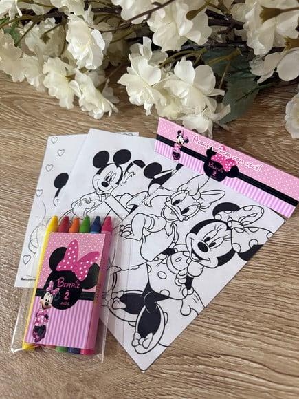 Kit de Colorir com Giz de Cera Personalizado Minnie