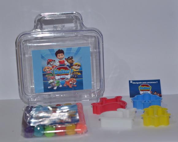 Kit Massinha com Moldes na Maleta Acrilica Patrulha Canina