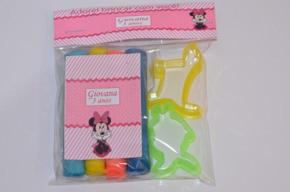 Kit Massinha e Moldes Minnie Rosa
