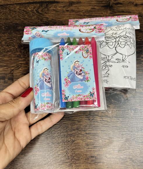 Kit Massinha Giz de Cera e Bolha Alice no País da Maravilhas