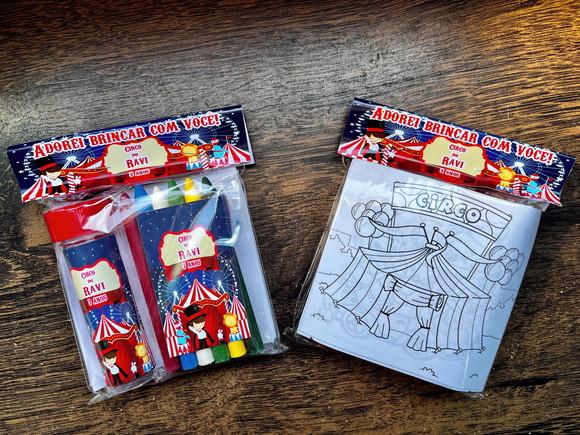 Kit Massinha Giz de Cera e Bolinha de Sabão Circo
