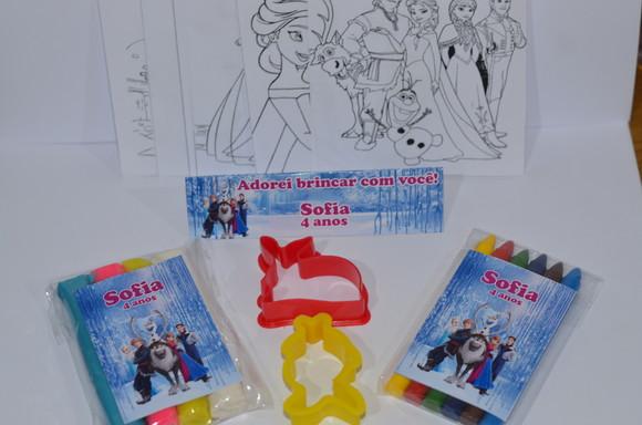 Kit Massinha, Giz de Cera , Desenhos e Moldes Frozen