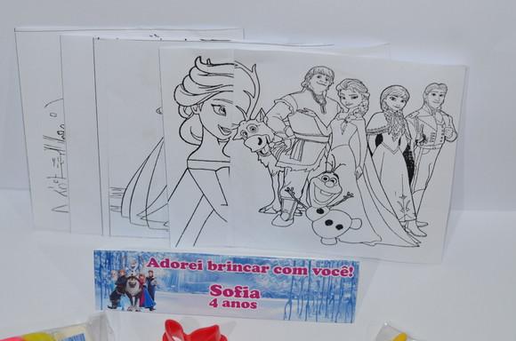 Kit Massinha, Giz de Cera , Desenhos e Moldes Frozen