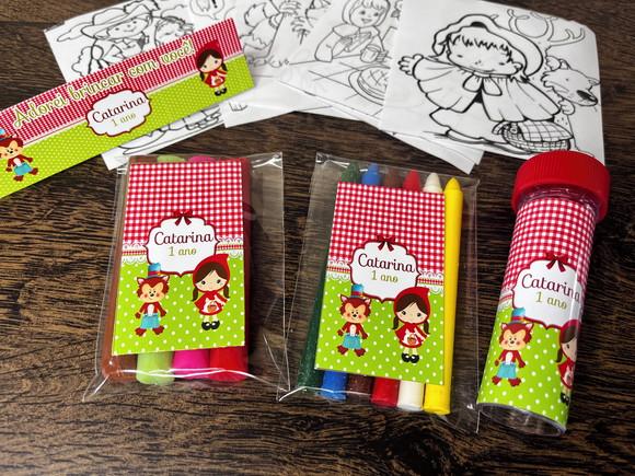 Kit Massinha, Giz de Cera e Bolha Chapeuzinho Vermelho