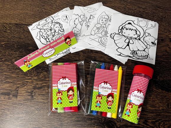 Kit Massinha, Giz de Cera e Bolha Chapeuzinho Vermelho