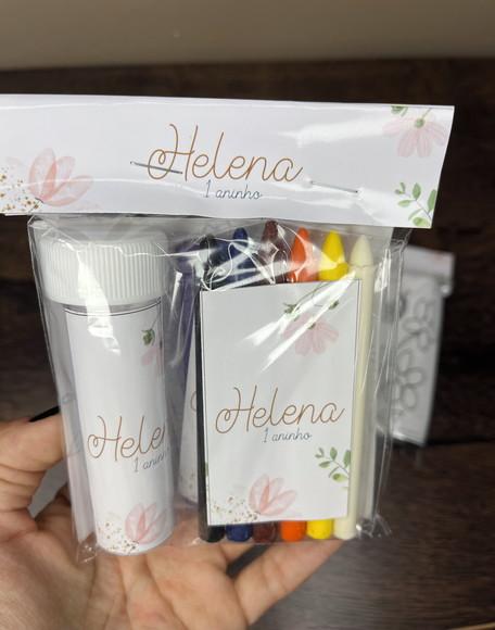 Kit Massinha, Giz de Cera e Bolha de Sabão Floral