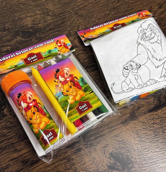 Kit Massinha, Giz de Cera e Bolha de Sabão Rei Leão