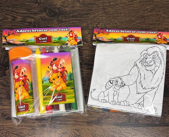 Kit Massinha, Giz de Cera e Bolha de Sabão Rei Leão